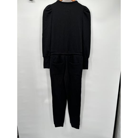 CHASER x EVEREVE NWT Puff Sleeve Zipper Front Jumpsuit in Black // XS - Picture 13 of 15